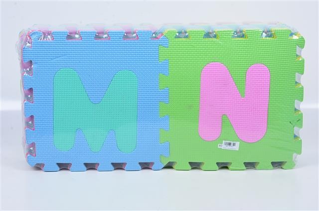 Covoraș Puzzle din Burete cu Litere, 26 Plăci, 140 X 140 cm