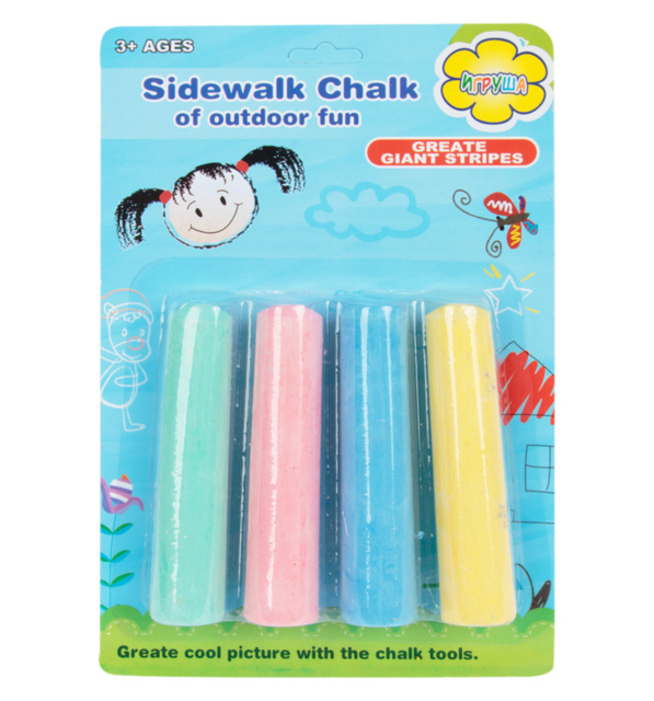 Creta Colorată Groasă pentru Asfalt 4buc.