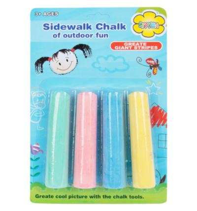 Creta Colorată Groasă pentru Asfalt 4buc. | image