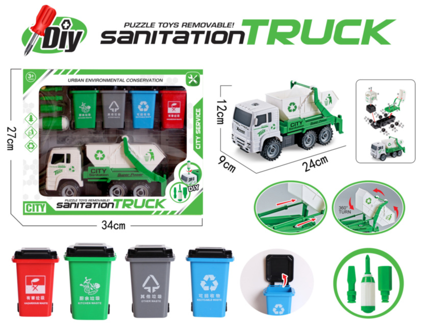 Mașina de Gunoi, Set de Asamblat cu 25 piese