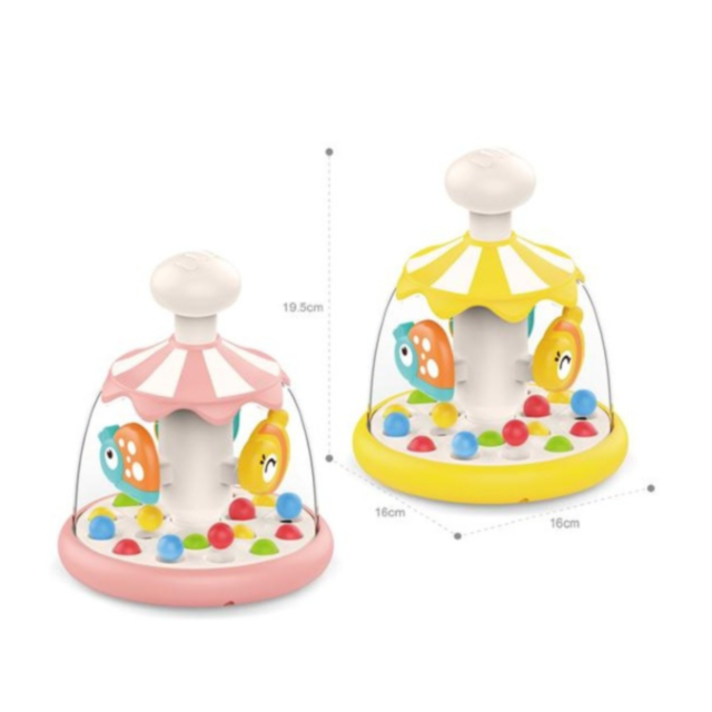 Jucărie Interactivă Carusel Rotativ cu Animale și Bile Colorate