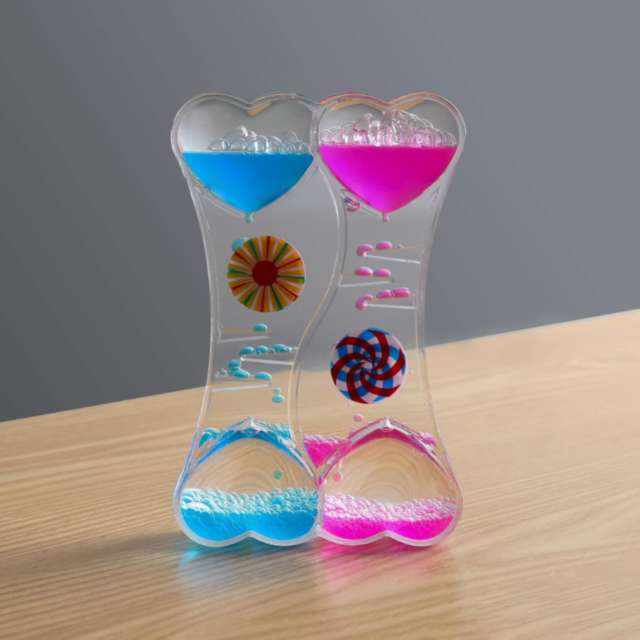 Clepsidră cu Ulei și Nisip Lichid Colorat (culoare aleatorie)
