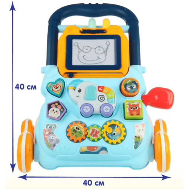 Antepremergător muzical 2-în-1 cu activități, lumini și desen