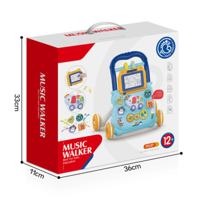 Antepremergător muzical 2-în-1 cu activități, lumini și desen