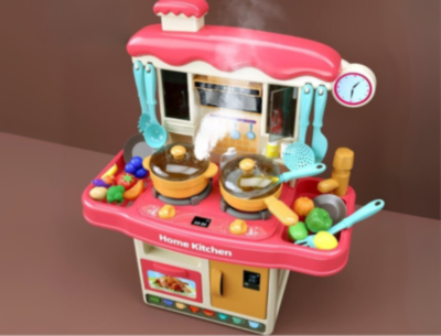 Bucătărie Roz Interactivă cu Accesorii și Sunete Copii | image
