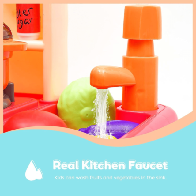 Bucătărie Roz Interactivă cu Accesorii și Sunete Copii