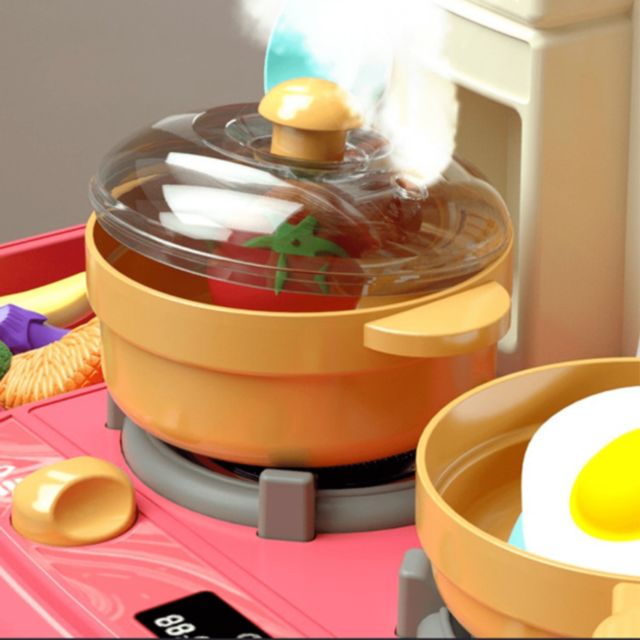 Bucătărie Roz Interactivă cu Accesorii și Sunete Copii