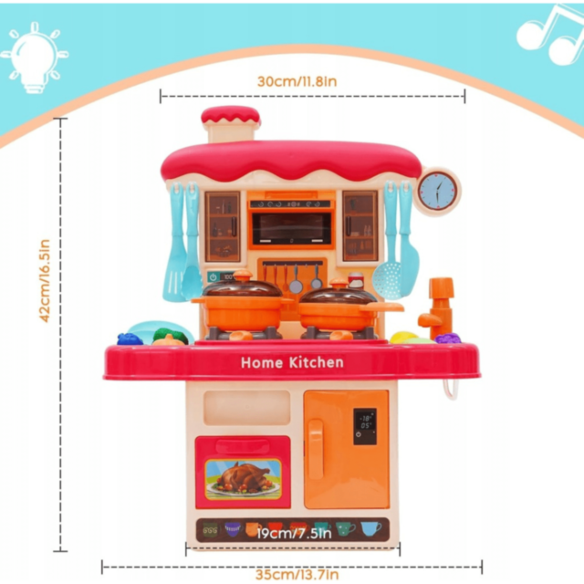 Bucătărie Roz Interactivă cu Accesorii și Sunete Copii