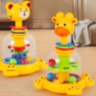 Jucărie Bebeluși Girafă Rotativă cu Bile Colorate