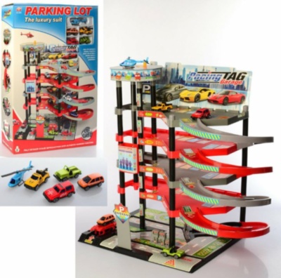 Mega Parcare cu 5 Niveluri, 4 Mașinuțe și 1 Elicopter | image