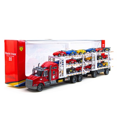 Mega Camion cu Trailer și 18 Mașinuțe, 81cm | image