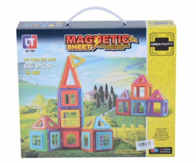 Joc Magnetic Educativ de Constructie cu 66 piese | image
