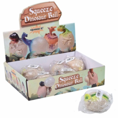 Ou din Cauciuc Squish Ball cu Dinozaur | image