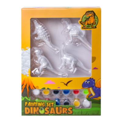 Set de Pictat 4 Dinozauri cu 12 Culori | image
