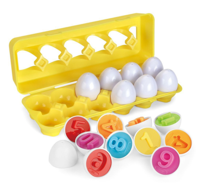 Set 24 Jumătăți de Ouă cu Cifre de Asociat 
