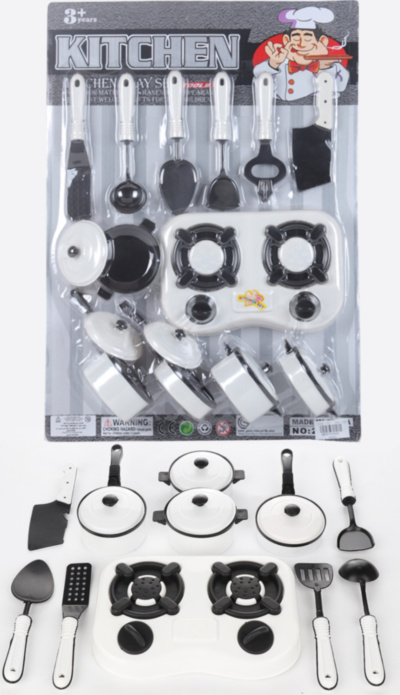 Set Plită, Vase de Gătit și Ustensile de Bucătărie, 17 piese | image