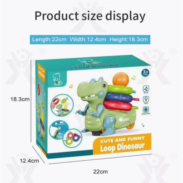 Dinozaurul Interactiv cu Inele Colorate