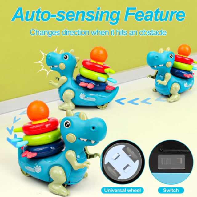 Dinozaurul Interactiv cu Inele Colorate