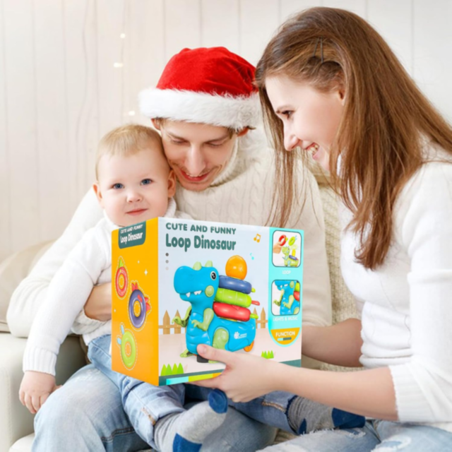 Dinozaurul Interactiv cu Inele Colorate