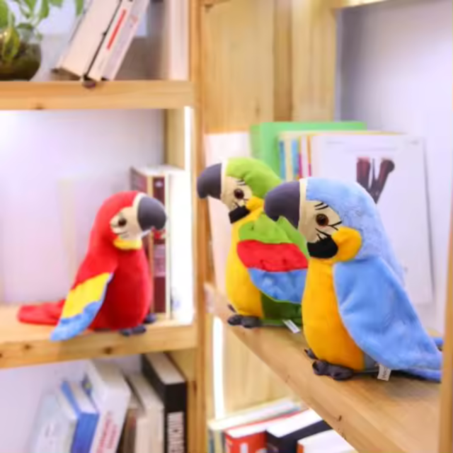 Papagal Interactiv de Pluș cu Funcție Vocală (culoare aleatorie)