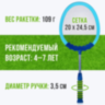 Set Badminton pentru Copii cu 2 Rachete și 2 Volane, Model Rocket