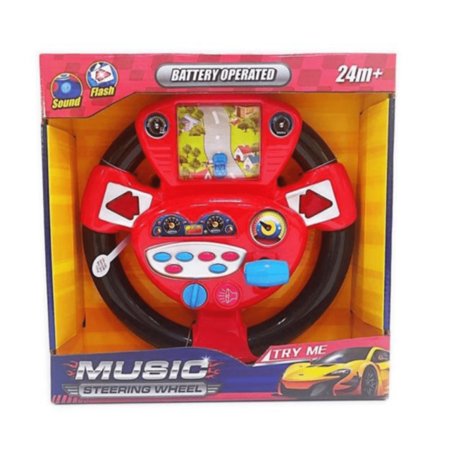 Volan Interactiv cu Lumină, Sunete și Joc Rutier