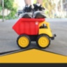 Camion basculant mare pentru copii cu cupă rabatabilă 