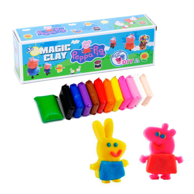 Spumă de Modelat  Purcelușa Peppa  cu 12 Culori