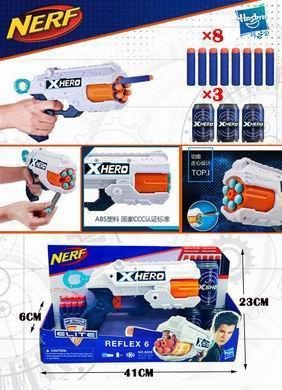 Pistol Blaster Nerf cu 10 Proiectile și 3 Conserve Țintă
