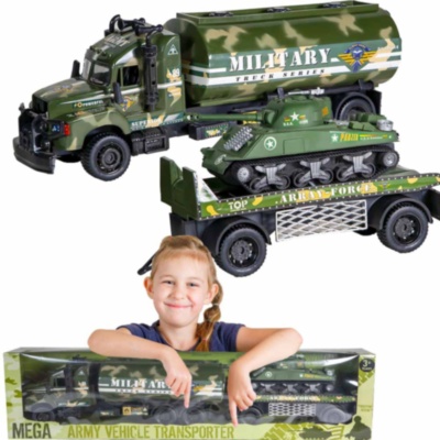 Mega Camion Militar cu Trailer și Tanc, 96cm  | image
