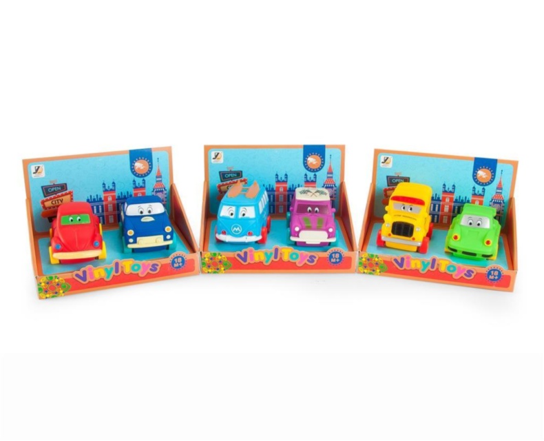 Set 2 Mașinuțe Bebeluș din Cauciuc