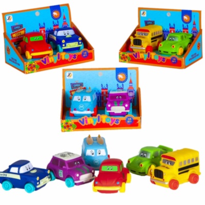 Set 2 Mașinuțe Bebeluș din Cauciuc | image