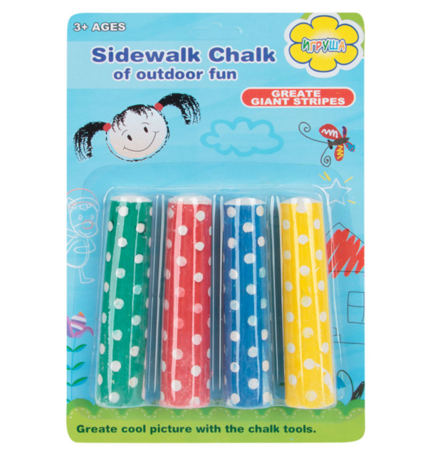 Creta Colorata Groasă pentru Asfalt 4buc.