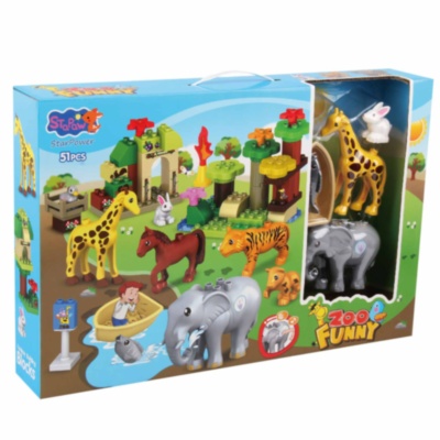 Set de Constructie Animale din Junglă, Elefantul cu Sunete, 51 piese | image