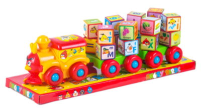 Trenuleț de Tras cu Cubulețe, 34cm   | image