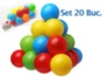 Set 20 Bile Colorate din Plastic
