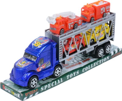 Camion cu Trailer și 4 Mașinuțe, 33cm  | image