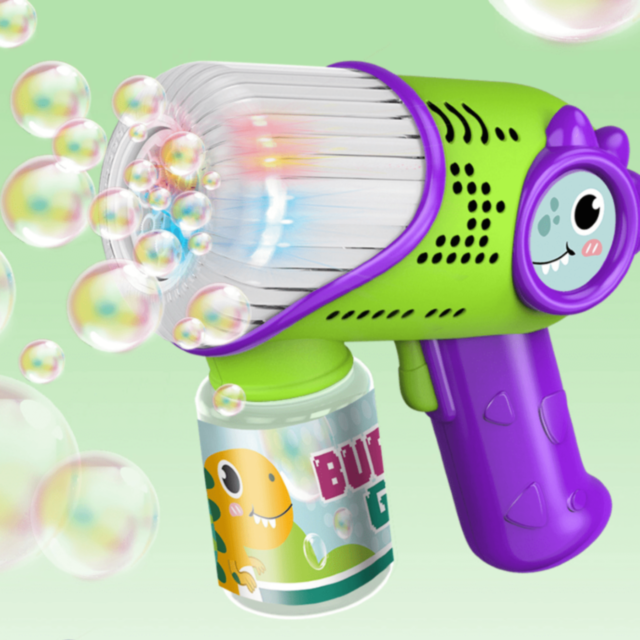 Pistol Electric de Făcut Bule cu Design Dinozaur (culoare aleatorie)