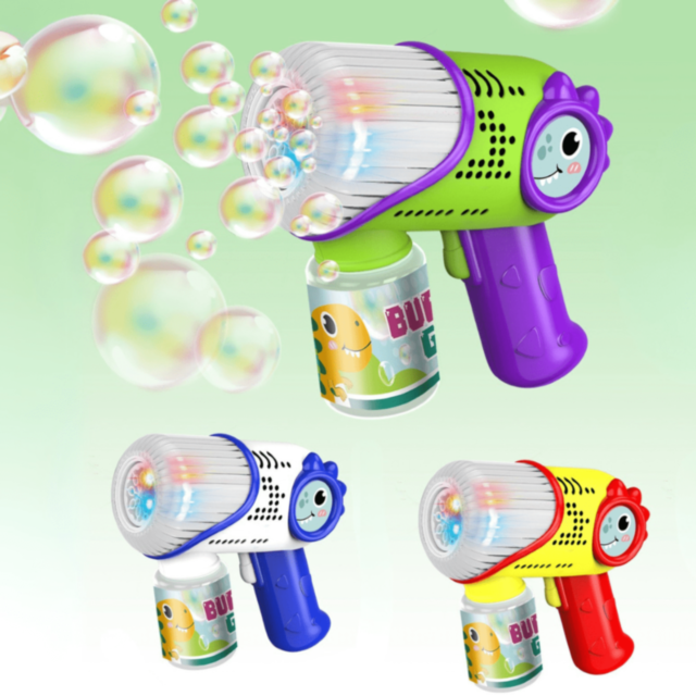 Pistol Electric de Făcut Bule cu Design Dinozaur (culoare aleatorie)