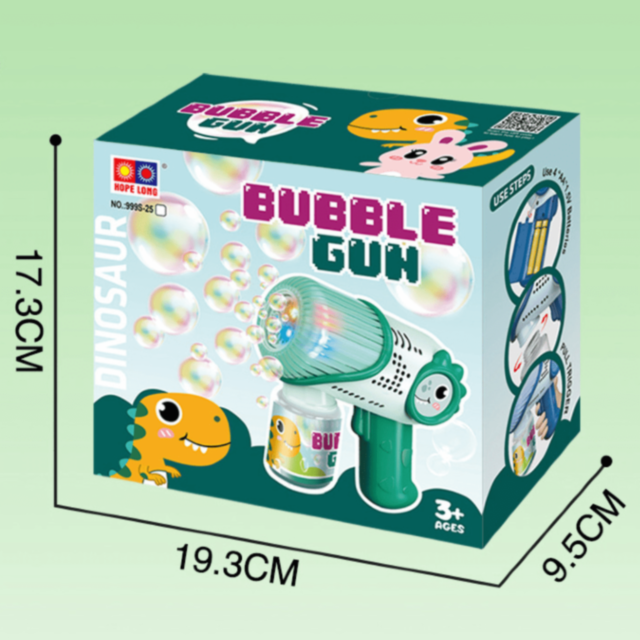 Pistol Electric de Făcut Bule cu Design Dinozaur (culoare aleatorie)