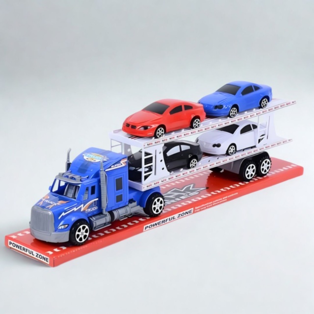 Camion Transport Auto cu 4 Mașinuțe Incluse (culori aleatorii)