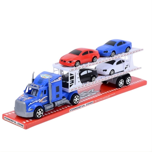 Camion Transport Auto cu 4 Mașinuțe Incluse (culori aleatorii)