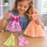 Set păpușă cu rochițe și bijuterii de prințesă, 29 cm