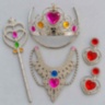 Set păpușă cu rochițe și bijuterii de prințesă, 29 cm