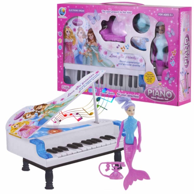 Pian Electric cu Sirenă, Canapea Mini, Telefon și Pălărie