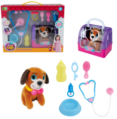 Cățel de Pluș, Cușcă de Transport și Trusa Veterinarului | image