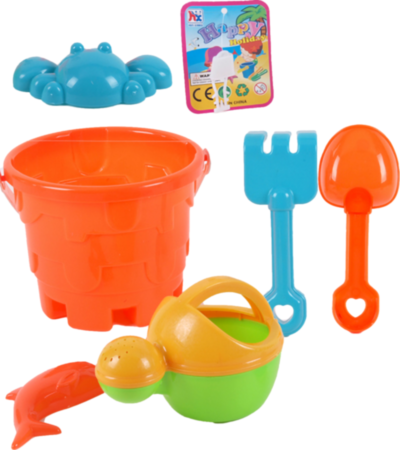 Găletușă cu 5 Accesorii de Nisip, 23cm | image