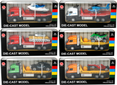 Camion de Tractare Metalic cu Vehicul, sunete și lumini | image