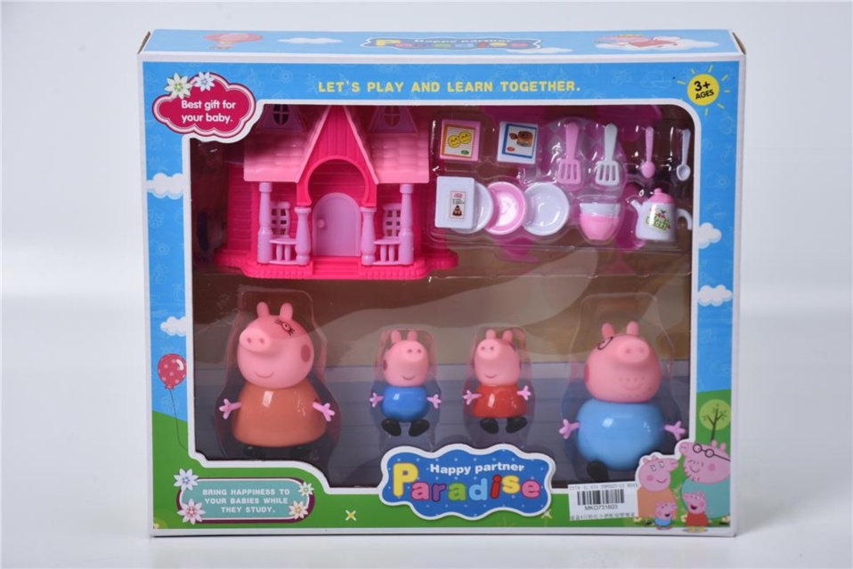 Căsuța Purcelușei Peppa cu 4 Figurine și Mobilier