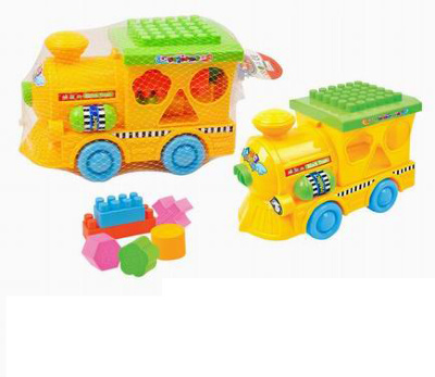 Locomotivă cu Figuri și Blocuri de Sortat | image